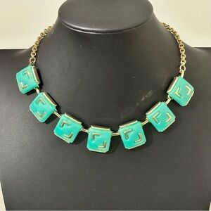 Vintage Coro lucite/acrylic gold tone metal choker